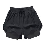 Maxbell Men's Workout Shorts Athletic Running Shorts for Football Beach Bodybuilding XL Black