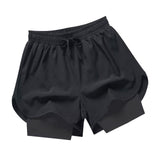 Maxbell Men's Workout Shorts Athletic Running Shorts for Football Beach Bodybuilding 3XL Black