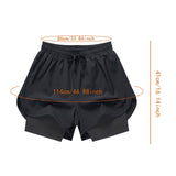 Maxbell Men's Workout Shorts Athletic Running Shorts for Football Beach Bodybuilding 4XL Black