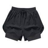 Maxbell Men's Workout Shorts Athletic Running Shorts for Football Beach Bodybuilding 4XL Black