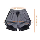 Maxbell Men's Workout Shorts Athletic Running Shorts for Football Beach Bodybuilding 4XL Gray