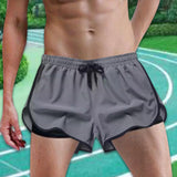 Maxbell Men's Workout Shorts Athletic Running Shorts for Football Beach Bodybuilding 4XL Gray