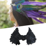 Maxbell Indian Artificial Feather Headdress Versatile Headwear for Performance Party