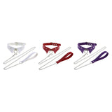 Maxbell Punk Collar Choker Adjustable Vingate PU Leather O Ring Choker Necklace white