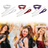 Maxbell Punk Collar Choker Adjustable Vingate PU Leather O Ring Choker Necklace white