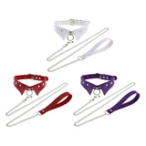 Maxbell Punk Collar Choker Adjustable Vingate PU Leather O Ring Choker Necklace white