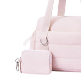 Maxbell Travel Gym Bag with Removable Small Wallet Duffle Bag for Weekend Yoga Dance Pink
