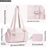 Maxbell Travel Gym Bag with Removable Small Wallet Duffle Bag for Weekend Yoga Dance Pink
