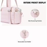 Maxbell Travel Gym Bag with Removable Small Wallet Duffle Bag for Weekend Yoga Dance Pink