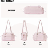 Maxbell Travel Gym Bag with Removable Small Wallet Duffle Bag for Weekend Yoga Dance Pink