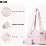 Maxbell Travel Gym Bag with Removable Small Wallet Duffle Bag for Weekend Yoga Dance Pink