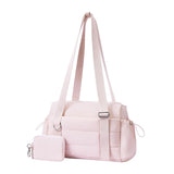 Maxbell Travel Gym Bag with Removable Small Wallet Duffle Bag for Weekend Yoga Dance Pink