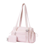 Maxbell Travel Gym Bag with Removable Small Wallet Duffle Bag for Weekend Yoga Dance Pink