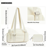 Maxbell Travel Gym Bag with Removable Small Wallet Duffle Bag for Weekend Yoga Dance Beige