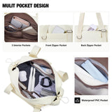 Maxbell Travel Gym Bag with Removable Small Wallet Duffle Bag for Weekend Yoga Dance Beige