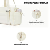 Maxbell Travel Gym Bag with Removable Small Wallet Duffle Bag for Weekend Yoga Dance Beige