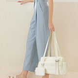 Maxbell Travel Gym Bag with Removable Small Wallet Duffle Bag for Weekend Yoga Dance Beige