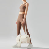 Maxbell Travel Gym Bag with Removable Small Wallet Duffle Bag for Weekend Yoga Dance Beige