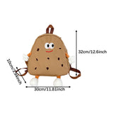 Maxbell Cookies Kids Backpack Zipper Closure Cute Rucksack for Nursery Children Gift Brown