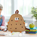 Maxbell Cookies Kids Backpack Zipper Closure Cute Rucksack for Nursery Children Gift Brown