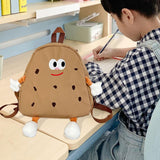 Maxbell Cookies Kids Backpack Zipper Closure Cute Rucksack for Nursery Children Gift Brown