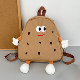 Maxbell Cookies Kids Backpack Zipper Closure Cute Rucksack for Nursery Children Gift Brown