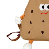 Maxbell Cookies Kids Backpack Zipper Closure Cute Rucksack for Nursery Children Gift Brown
