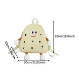 Maxbell Cookies Kids Backpack Zipper Closure Cute Rucksack for Nursery Children Gift Beige