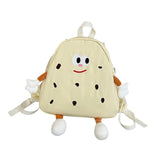 Maxbell Cookies Kids Backpack Zipper Closure Cute Rucksack for Nursery Children Gift Beige