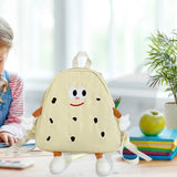 Maxbell Cookies Kids Backpack Zipper Closure Cute Rucksack for Nursery Children Gift Beige
