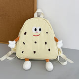 Maxbell Cookies Kids Backpack Zipper Closure Cute Rucksack for Nursery Children Gift Beige