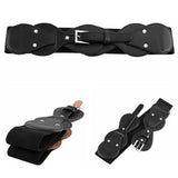 Maxbell Women Waist Belt Corset Band Retro Ladies Girls Stretch Cinch Waistband Gift Black