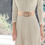 Maxbell Women Waist Belt Corset Band Retro Ladies Girls Stretch Cinch Waistband Gift Khaki