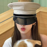 Maxbell Sailor Hat Peaked Beret Cap Costume Accessories for Halloween Music Festival 58CM