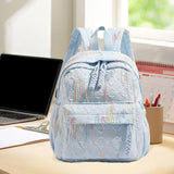 Maxbell Kids Backpack Chic Large Capacity Book Bag for Middle High School Boys Girls Blue