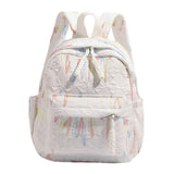 Maxbell Kids Backpack Chic Large Capacity Book Bag for Middle High School Boys Girls White