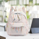 Maxbell Kids Backpack Chic Large Capacity Book Bag for Middle High School Boys Girls White