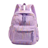 Maxbell Kids Backpack Chic Large Capacity Book Bag for Middle High School Boys Girls Purple