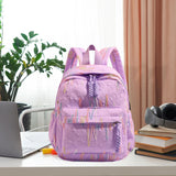 Maxbell Kids Backpack Chic Large Capacity Book Bag for Middle High School Boys Girls Purple