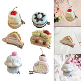 Maxbell Cute Hair Clip Cake Shape Headpiece Plush Dessert Clip for Women Girls Party Style A