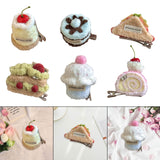 Maxbell Cute Hair Clip Cake Shape Headpiece Plush Dessert Clip for Women Girls Party Style A