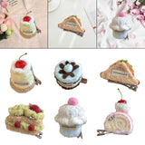 Maxbell Cute Hair Clip Cake Shape Headpiece Plush Dessert Clip for Women Girls Party Style A