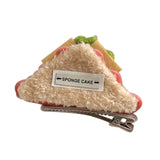 Maxbell Cute Hair Clip Cake Shape Headpiece Plush Dessert Clip for Women Girls Party Style C