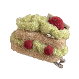 Maxbell Cute Hair Clip Cake Shape Headpiece Plush Dessert Clip for Women Girls Party Style D
