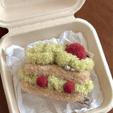 Maxbell Cute Hair Clip Cake Shape Headpiece Plush Dessert Clip for Women Girls Party Style D