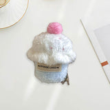 Maxbell Cute Hair Clip Cake Shape Headpiece Plush Dessert Clip for Women Girls Party Style E