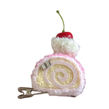 Maxbell Cute Hair Clip Cake Shape Headpiece Plush Dessert Clip for Women Girls Party Style F