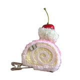 Maxbell Cute Hair Clip Cake Shape Headpiece Plush Dessert Clip for Women Girls Party Style F