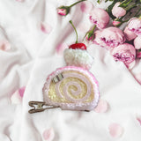 Maxbell Cute Hair Clip Cake Shape Headpiece Plush Dessert Clip for Women Girls Party Style F