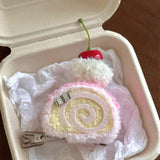 Maxbell Cute Hair Clip Cake Shape Headpiece Plush Dessert Clip for Women Girls Party Style F